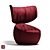 Moooi Hana Armchair: Luxurious Comfort in Wingback Style 3D model small image 1