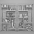 Décor Collection: Rack with Figurines, Vases, Pictures, Candles & Books 3D model small image 2