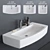 Modern Ceramic Washbasins: SA.02 Collection 3D model small image 1