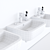 Elegant Ceramic Washbasins - GALASSIA SA02 3D model small image 3