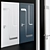 Sleek White Interior Door Set 3D model small image 1