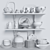 Elegant Essentials: Dish Set with Service, Cup, Tray, and Plate 3D model small image 2