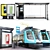Modern Tram Car Series -71-623 with Contemporary Stop & Environment 3D model small image 1