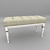 Elegant White Ash Vasko Bench 3D model small image 1