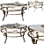 Elegant Mirrored Coffee Table 3D model small image 1