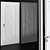 Elegant Neoclassic Interior Door 3D model small image 1