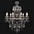 Modern Crystal Chandelier Tredici Cristallo 3D model small image 1