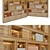 Decorative Shelf Set 3D model small image 2