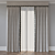 Elegant Trimmed Curtains: Luxurious and Stylish 3D model small image 1