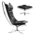 Sleek Falcon Chrome Chair 3D model small image 2