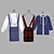 Stylish School Uniform Set 3D model small image 1