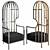 Elegant Bora Bora Chair: Stylish, Tall, Black 3D model small image 1