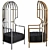 Elegant Bora Bora Chair: Stylish, Tall, Black 3D model small image 2
