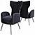 Hollywood Glam Loren Armchair 3D model small image 1
