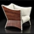 Pacific Green Kiribati Armchair - Exquisite Comfort in Every Detail 3D model small image 2