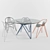 Elegant O Chair & Table Set 3D model small image 1