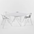 Elegant O Chair & Table Set 3D model small image 3