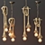 Industrial Loft Pendant Lamp with Edison Bulbs 3D model small image 1