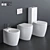 SmartB-XES Collection: GALASSIA WC with Artistic Ceramic Designs 3D model small image 1