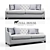 Nicole Textile Solid Wood Sofa 3D model small image 1