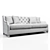 Nicole Textile Solid Wood Sofa 3D model small image 3