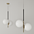 Adjustable 2-Light Pendant: Bohrer 3D model small image 2