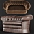 Elegant Victorian-Inspired Loveseat 3D model small image 2