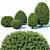 Precise Greenery: Taxus Topiary Set 3D model small image 2