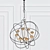 Elegant Gold Orbit Chandelier 3D model small image 2