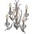 Antique-inspired Leaf Design Mini Chandelier 3D model small image 2