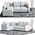 Modern Thomas 2 Corner Sofa 3D model small image 1