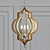 Regina Andrew Golden Pendant - Quatrefoil Inspired Design 3D model small image 1