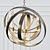 Glowing Spheres: Luna Bronze Chandelier 3D model small image 2