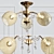 Elegance Gold Chandelier 3D model small image 1