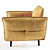 Molto Mustard Armchair 3D model small image 2