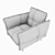 Molto Mustard Armchair 3D model small image 3