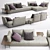 Modular Octet Sofa with Coffee Tables 3D model small image 1
