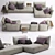 Modular Octet Sofa with Coffee Tables 3D model small image 2
