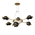 Delightfull Cosmo Modern Black White Suspension Light 3D model small image 1