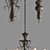 Industrial Loft Chandelier 3D model small image 2