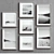 7-Piece Picture Frame Set: 4 Colors, Multiple Sizes & Textures 3D model small image 2