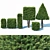 Lush Taxus Baccata Topiary Set 3D model small image 2