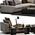 Minotti Lawrence Sofa Set 3D model small image 2