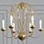 Vintage Iron Balloon Chandelier 3D model small image 1