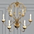 Vintage Iron Balloon Chandelier 3D model small image 2