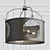 Japanese-inspired Yoshinomado Chandelier: Wrought Iron Elegance 3D model small image 1