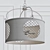 Japanese-inspired Yoshinomado Chandelier: Wrought Iron Elegance 3D model small image 3