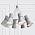 Elegant Clarkson Chandelier: Minimalist Design, Soft Lighting 3D model small image 3