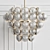 Sphaira Glass & Metal Chandelier: Exquisite Illumination 3D model small image 1