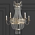 Glimmering Paris Chandelier 3D model small image 1